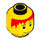 LEGO Gelb Pepper Roni Minifigure Kopf mit rot Haar (Einbau-Vollbolzen) (3626 / 42523)