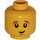 LEGO Geel Piggy Guy Hoofd, Crooked Smile (Verzonken solide nop) (3626 / 18182)