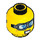 LEGO Yellow Pilot with Parachute and Safety Goggles Plain Head (Recessed Solid Stud) (3626 / 66671)