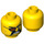 LEGO Yellow Pirate Minifigure Head (Recessed Solid Stud) (3626 / 19439)