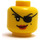 LEGO Giallo Pirata Principessa Testa (Perno solido incassato) (3626 / 19516)