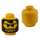 LEGO Yellow Plain Head with Beard (Safety Stud) (3626)