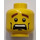 LEGO Yellow Plain Head with Cheek Lines, Mouth Closed / Mouth Open Scared (Safety Stud) (3626)