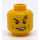 LEGO Yellow Plain Head with Determined   Open Mouth Grin with Teeth (Safety Stud) (3626 / 64883)