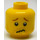 LEGO Amarillo Plano Cabeza con Barba corta, Smile / Crinkled Boca y Invertido Eyebrows (Espiga de seguridad) (88944 / 90227)