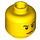 LEGO Yellow Plain Head with Sunglasses and Headset (Safety Stud) (3626 / 63814)