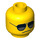 LEGO Gelb Schmucklos Kopf mit Sunglasses (Einbau-Vollbolzen) (13626 / 99509)