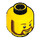 LEGO Yellow Plain Head with White Pupils, Brown Head Beard and Smile (Safety Stud) (12486 / 89510)