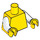 LEGO Geel Vlak Torso met Wit Armen en Geel Handen (76382 / 88585)