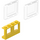 LEGO Yellow Plane Window 1 x 4 x 2 with Transparent Glass