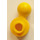 LEGO Gelb Platte 1 x 1 Runden mit Towball (Sechseckiges Loch)