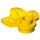 LEGO Gelb Platte 1 x 1 mit 3 Anlage Blätter (32607)