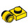 LEGO Gelb Platte 1 x 1 mit Clip (Dicker Ring) (4081 / 41632)
