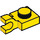 LEGO Jaune assiette 1 x 1 avec Agrafe Horizontal (Clip en O ouvert épais) (52738 / 61252)