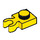 LEGO Gelb Platte 1 x 1 mit Vertikale Clip (Dick geöffneter O-Clip) (44860 / 60897)