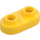 LEGO Yellow Plate 1 x 2 with Rounded Ends and Open Studs (35480)