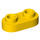LEGO Geel Plaat 1 x 2 met Afgerond Ends en Open Studs (35480)
