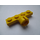 LEGO Yellow Plate 1 x 4 with Ball Joint Socket (Long with 4 Slots)