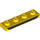 LEGO Gul Plade 1 x 4 med Sort Line (3710 / 106757)