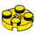 LEGO Jaune assiette 2 x 2 Rond avec Essieu Trou (avec trou d&#039;axe &#039;X&#039;) (4032)