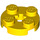 LEGO Jaune assiette 2 x 2 Rond avec Essieu Trou (avec trou d&#039;axe &#039;X&#039;) (4032)
