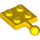 LEGO Gelb Platte 2 x 2 mit Kugelgelenk und kein Loch in der Platte (3729)