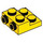 LEGO Gul Plate 2 x 2 x 0.7 med 2 Knotter på Side (4304 / 99206)