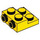 LEGO Geel Plaat 2 x 2 x 0.7 met 2 Studs Aan Kant (4304 / 99206)