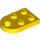 LEGO Gelb Platte 2 x 3 mit Gerundet Ende und Stift Loch (3176)