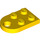 LEGO Gelb Platte 2 x 3 mit Gerundet Ende und Stift Loch (3176)