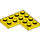 LEGO Amarillo Placa 4 x 4 Esquina (2639)