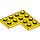 LEGO Yellow Plate 4 x 4 Corner (2639)