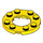 LEGO Yellow Plate 4 x 4 Round with Cutout (11833 / 28620)