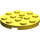 LEGO Yellow Plate 4 x 4 Round with Hole and Snapstud (60474)