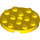 LEGO Gelb Platte 4 x 4 Runden mit Loch und Snapstud (60474)