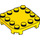 LEGO Giallo Piastra 4 x 4 x 0.7 con Angoli arrotondati e Empty Middle (66792)