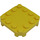 LEGO Giallo Piastra 4 x 4 x 0.7 con Angoli arrotondati e Empty Middle (66792)