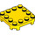 LEGO Jaune assiette 4 x 4 x 0.7 avec Coins arrondis et Empty Middle (66792)