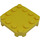 LEGO Geel Plaat 4 x 4 x 0.7 met Afgeronde hoeken en Empty Middle (66792)