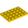 LEGO Yellow Plate 4 x 6 (3032)