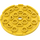 LEGO Yellow Plate 6 x 6 Round with Pin Hole (11213)