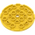 LEGO Gelb Platte 6 x 6 Runden mit Stift Loch (11213)