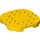 LEGO Geel Plaat 6 x 6 x 0.7 Ronde Semicircle (66789)