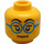 LEGO Yellow Police Cadet, Female (Swept Fringe with Ponytail) Minifigure Head (Recessed Solid Stud) (3626 / 101372)