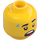 LEGO Yellow Police Cadet, Male (spiked Hair) Minifigure Head (Recessed Solid Stud) (3626 / 101373)