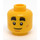 LEGO Yellow Police Officer Duke DeTain Minifigure Head (Recessed Solid Stud) (3626 / 59120)