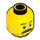 LEGO Yellow Police Officer Minifigure Head (Recessed Solid Stud) (3626 / 66114)