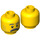 LEGO Yellow Police Officer Minifigure Head (Recessed Solid Stud) (3626 / 66114)