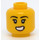 LEGO Gul Politimand Minifigur Hoved (Forsænket solid knops) (3626 / 66156)