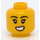 LEGO Yellow Police Officer Minifigure Head (Recessed Solid Stud) (3626 / 66156)